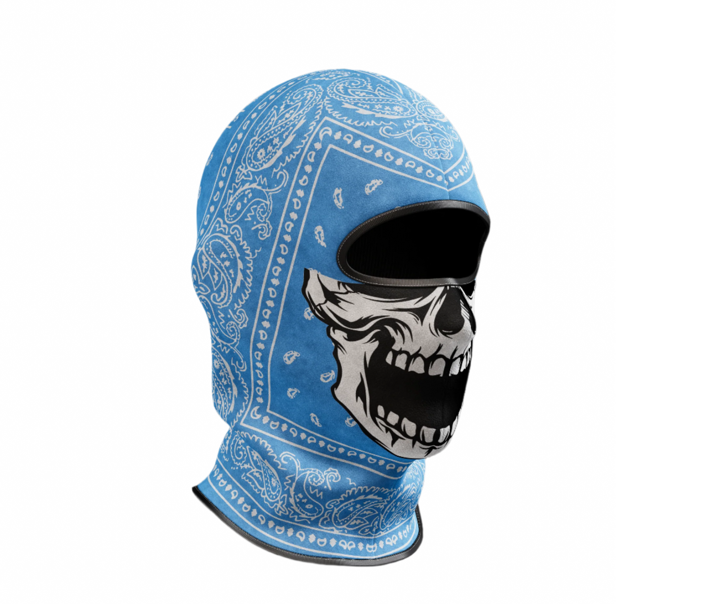 Baby Blue Bandana with Skull Balaclava by Superior Athlete