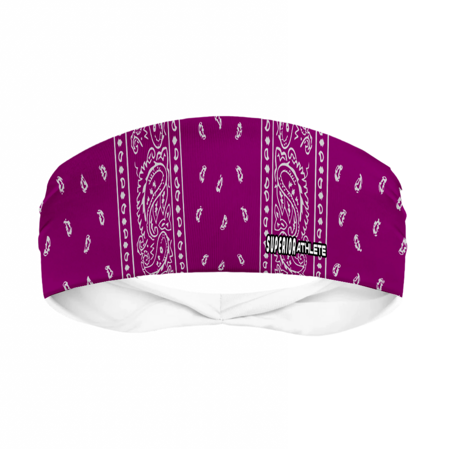 Bandana in Maroon Head Band by Superior Athlete