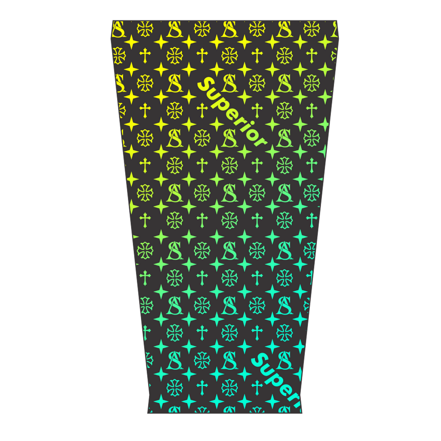 Superior Athlete Pattern with Blue And Green Fade Arm Sleeve