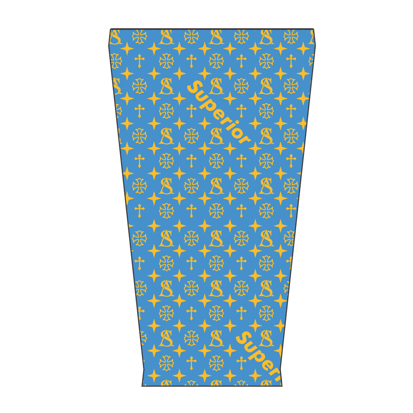 Superior Athlete Pattern in Blue with Yellow Armsleeve