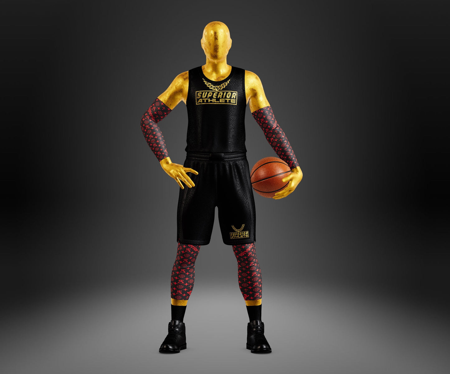 Superior Athlete Pattern - Black & Red Armsleeve
