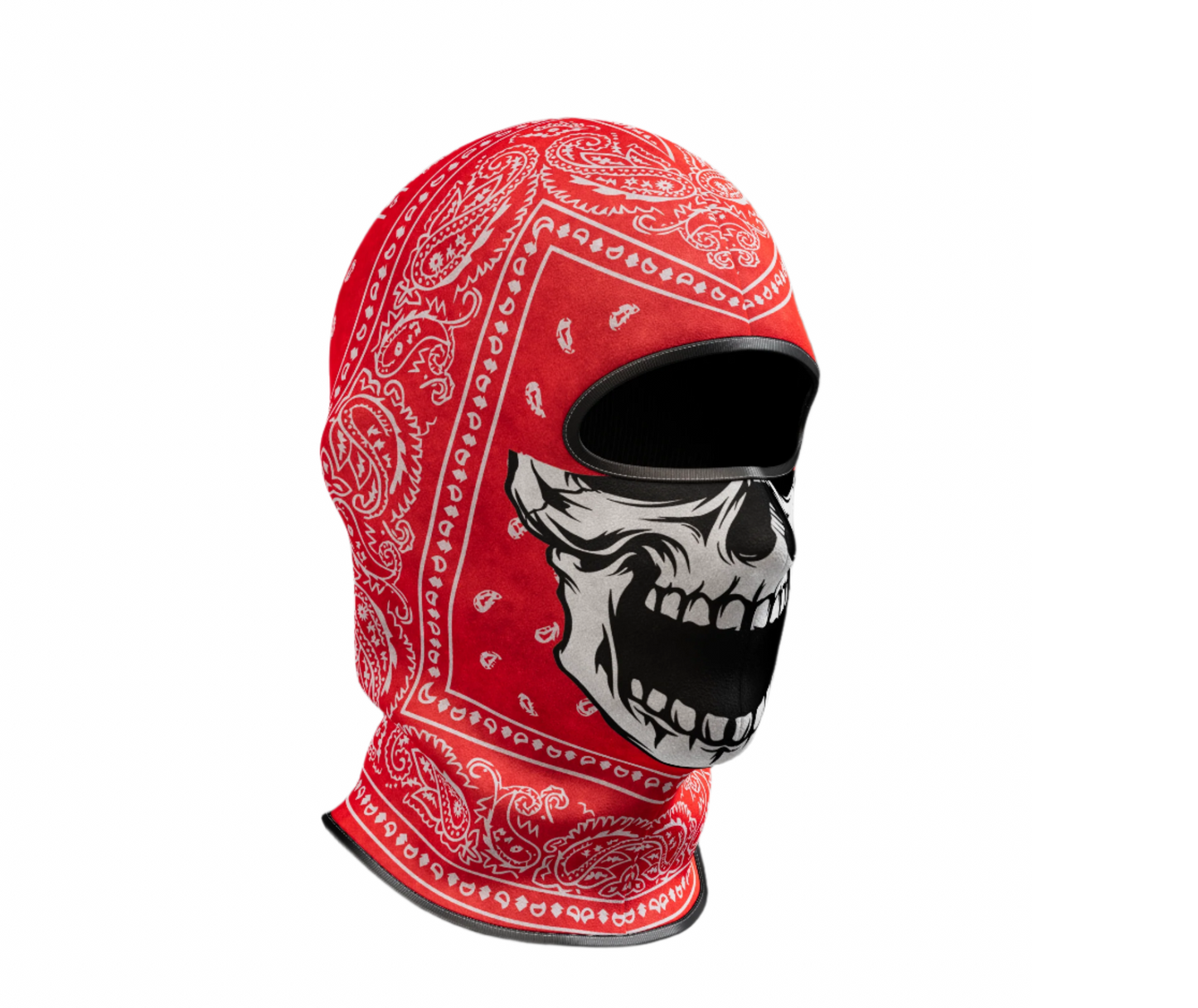 Red Bandana with Skull Balaclava by Superior Athlete