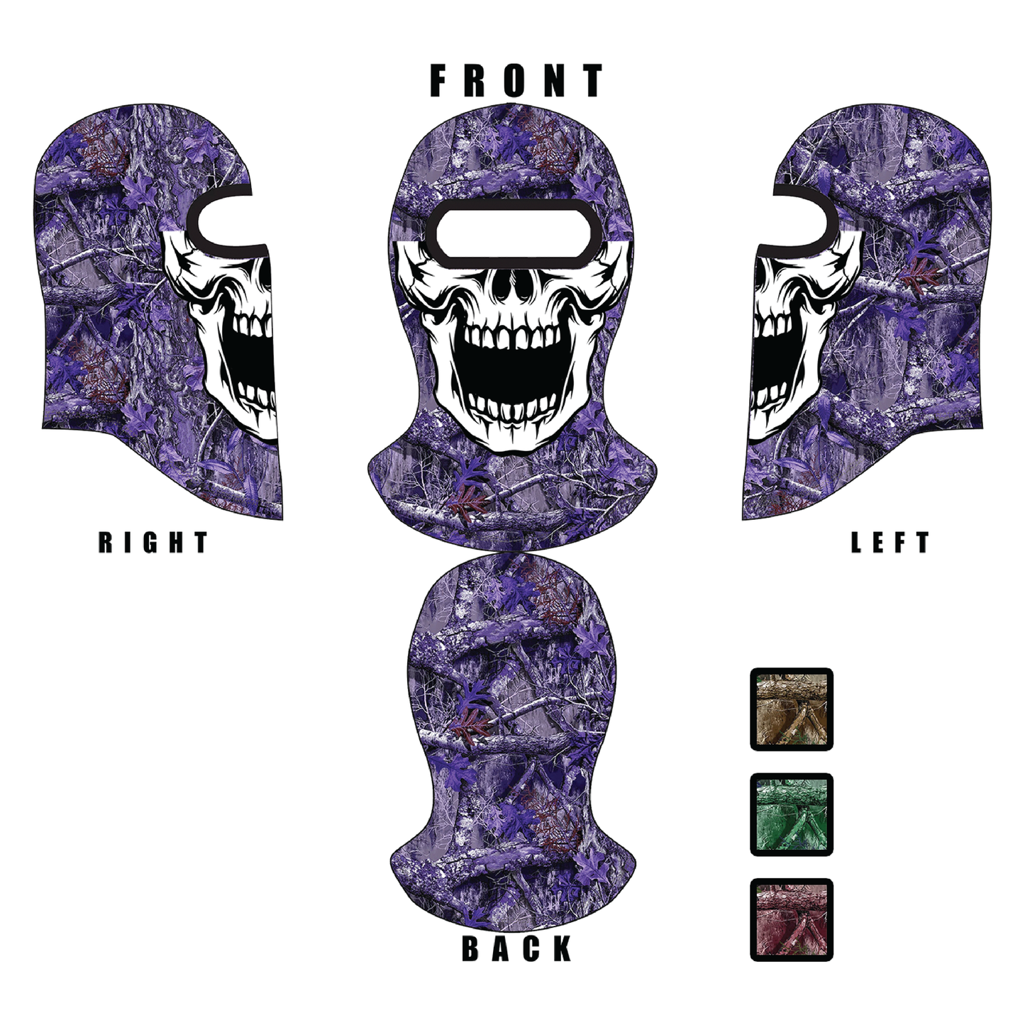 Wood Camo Style Performance Balaclava
