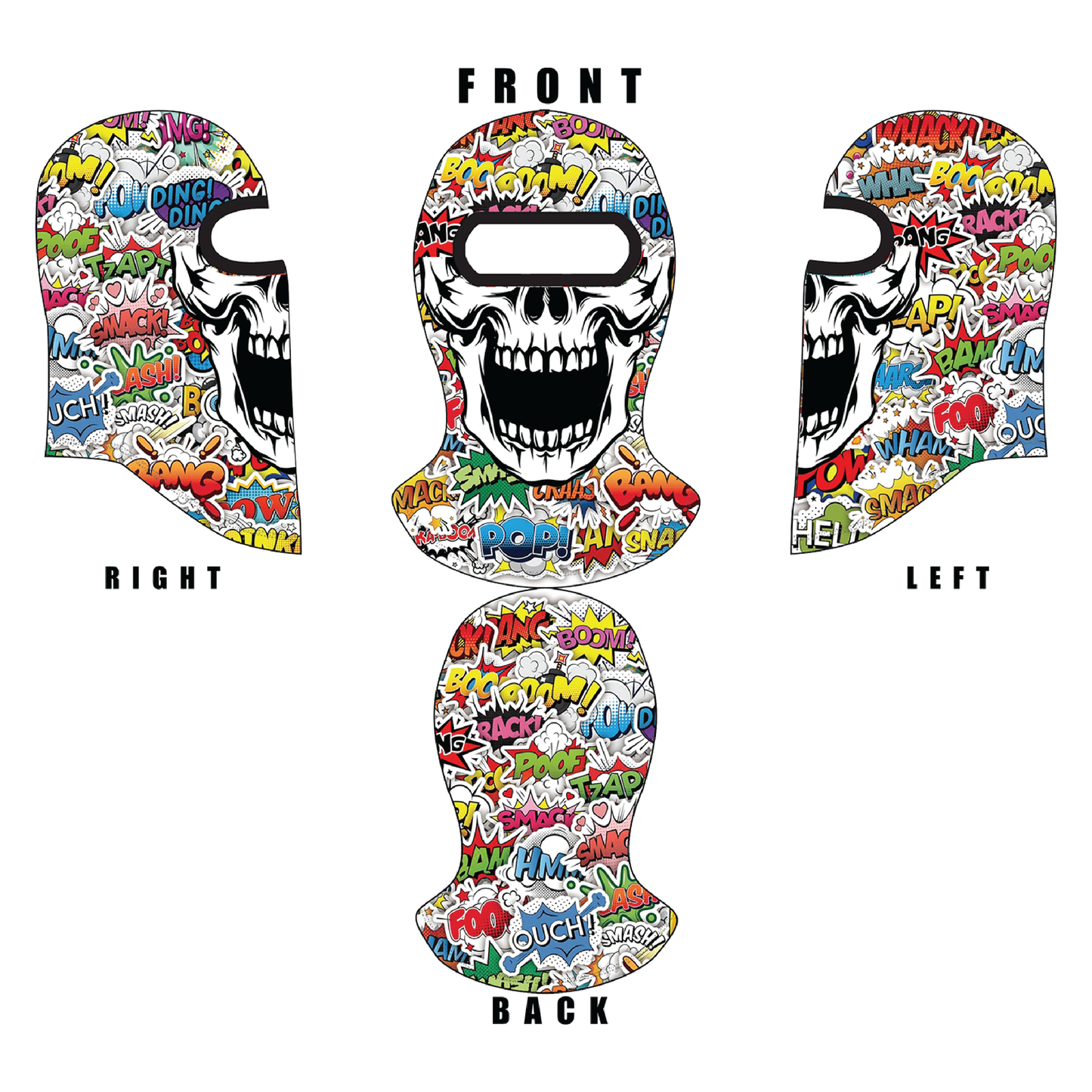 Sticker Bomb Skull Style Performance Balaclava