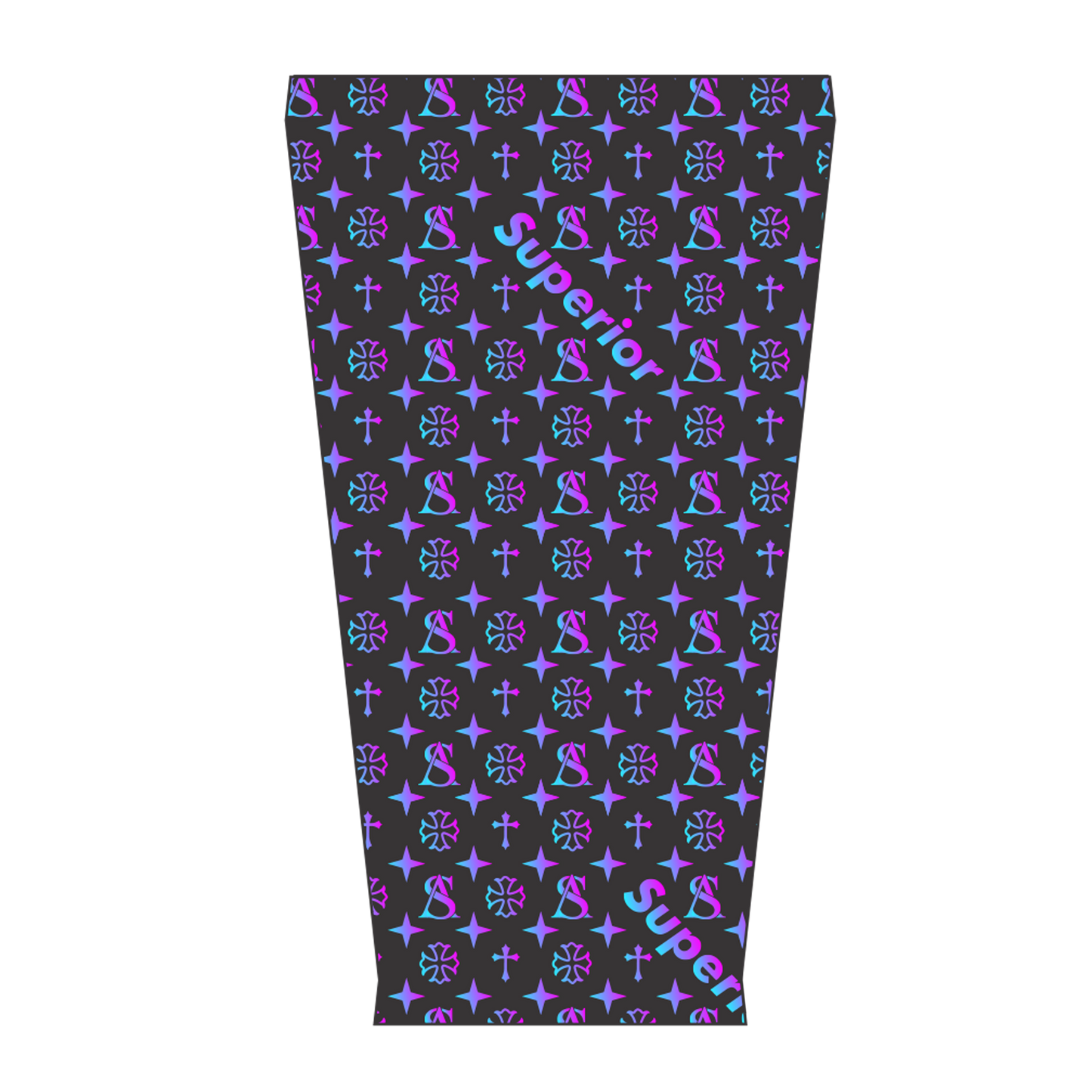 Superior Athlete Pattern in Black With Blue And Purple Fade Arm Sleeve