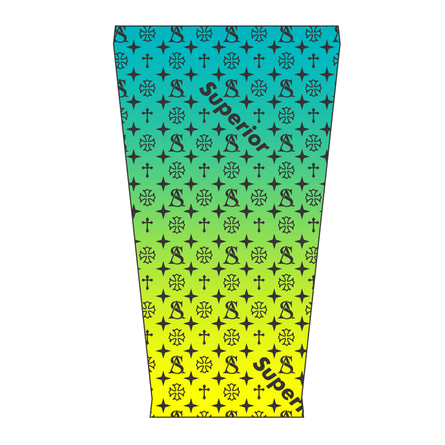 Superior Athlete Pattern Green Yellow Blue Fade Arm Sleeve