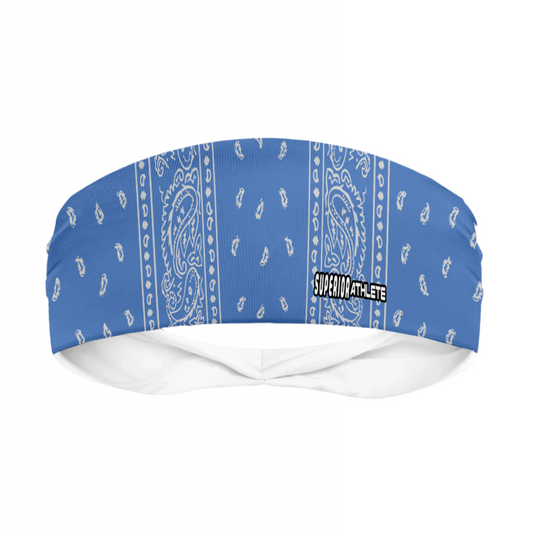 Baby Blue Bandana Style Headband by Superior Athlete