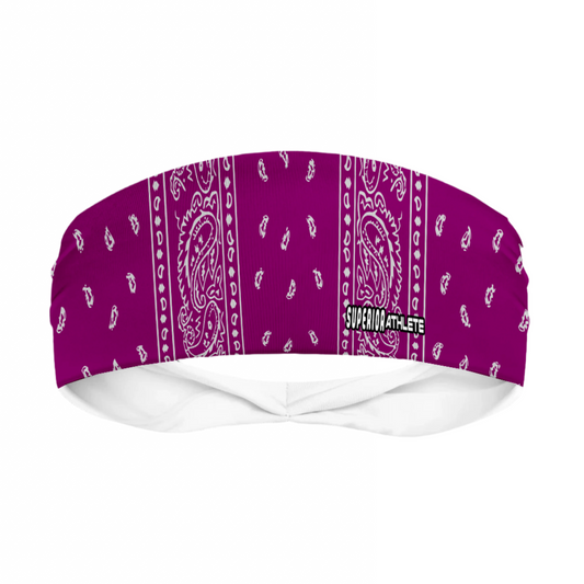 Bandana in Maroon Head Band by Superior Athlete