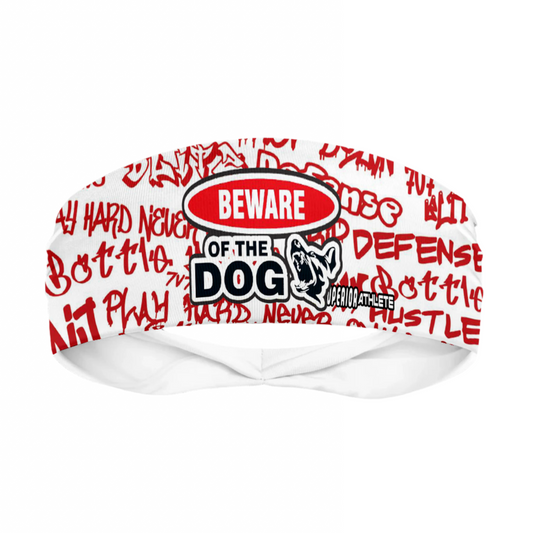 Beware Of Dog Head Band by Superior Athlete