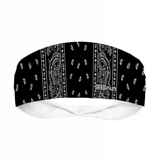 Black Bandana Head Band by Superior Athlete