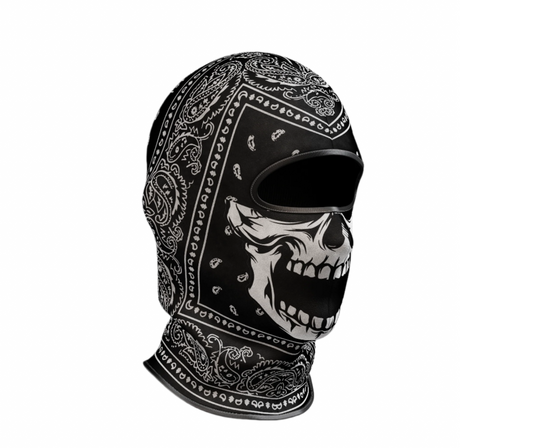 Black Bandana with Skull Balaclava by Superior Athlete