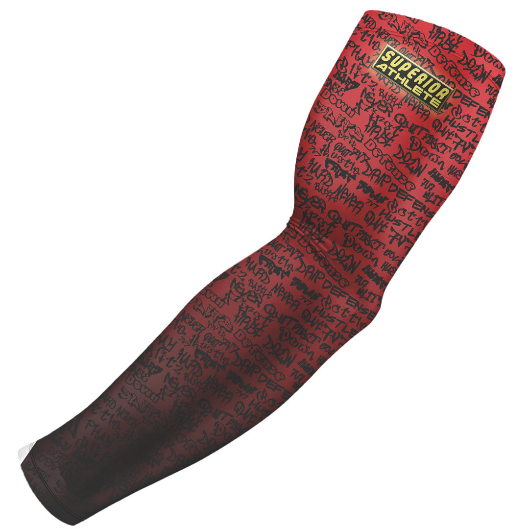 Graffiti Red & Black Fade Armsleeve