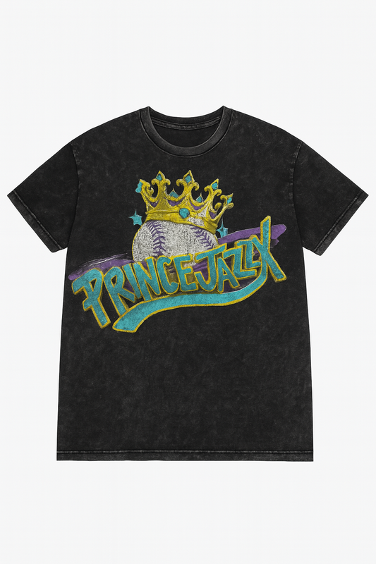 PrinceJazzX Acid Wash Logo Tee