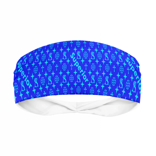 Superior Athlete With Neon and Royal Blue Head Band