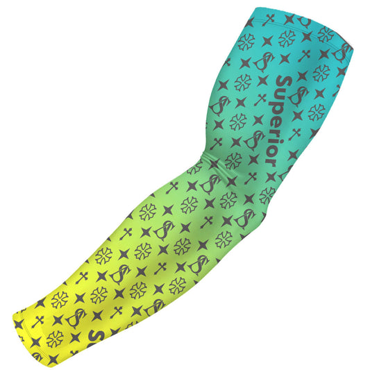 Superior Athlete Pattern Green Yellow Blue Fade Arm Sleeve